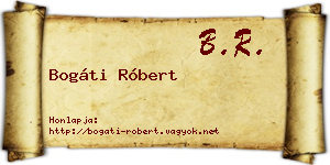 Bogáti Róbert névjegykártya